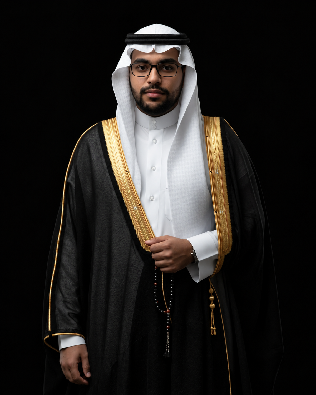 پرتره مردانه با لباس سنتی سعودی