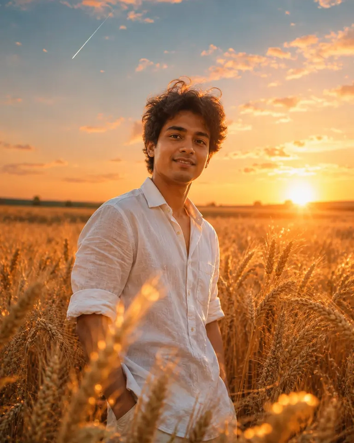 عکس در گندمزار طلایی